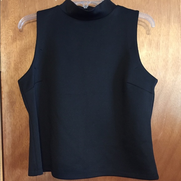New York & Company Tops - Black NY & Company crop mock t scuba top